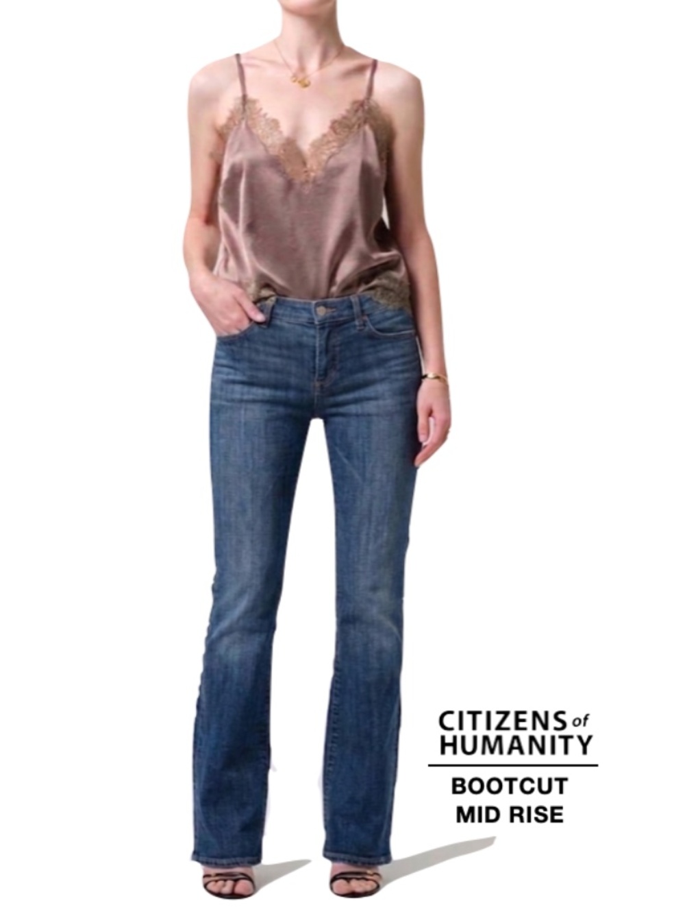 Citizens Of Humanity womens jeans size 28 blue Amber mid rise bootcut USA made - Picture 2 of 14